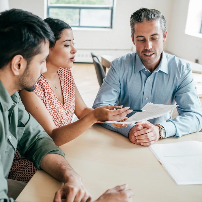 mortgage loan officers with client