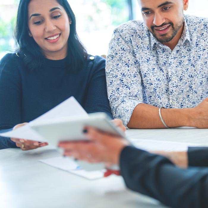 mortgage loan officers with client